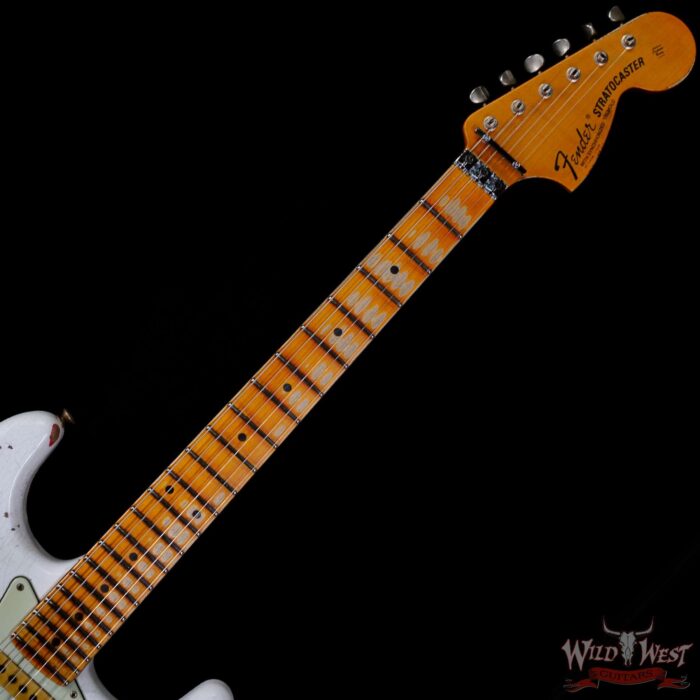 Fender Custom Shop Wild West White Lightning Stratocaster Floyd Rose Heavy Relic Maple Fingeboard Fiesta Red - Image 4