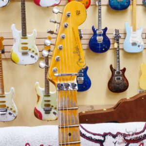 Fender Custom Shop Wild West White Lightning Stratocaster HSH Floyd Rose Maple Board 22 Frets Heavy Relic Fiesta Red 7.60 Pounds - Image 7