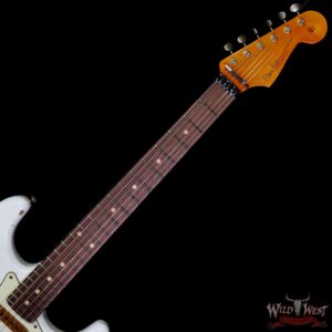 Fender Custom Shop Wild West White Lightning Stratocaster HSS Floyd Rose Rosewood Board 22 Frets Heavy Relic British Racing Green - Image 4
