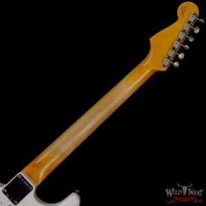 Fender Custom Shop Wild West White Lightning Stratocaster HSS Floyd Rose Rosewood Board 22 Frets Heavy Relic Lake Placid Blue - Image 5