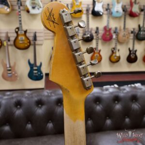 Fender Custom Shop Wild West White Lightning 2.0 Stratocaster HSS Rosewood Board 21 Frets Heavy Relic Lake Placid Blue - Image 10