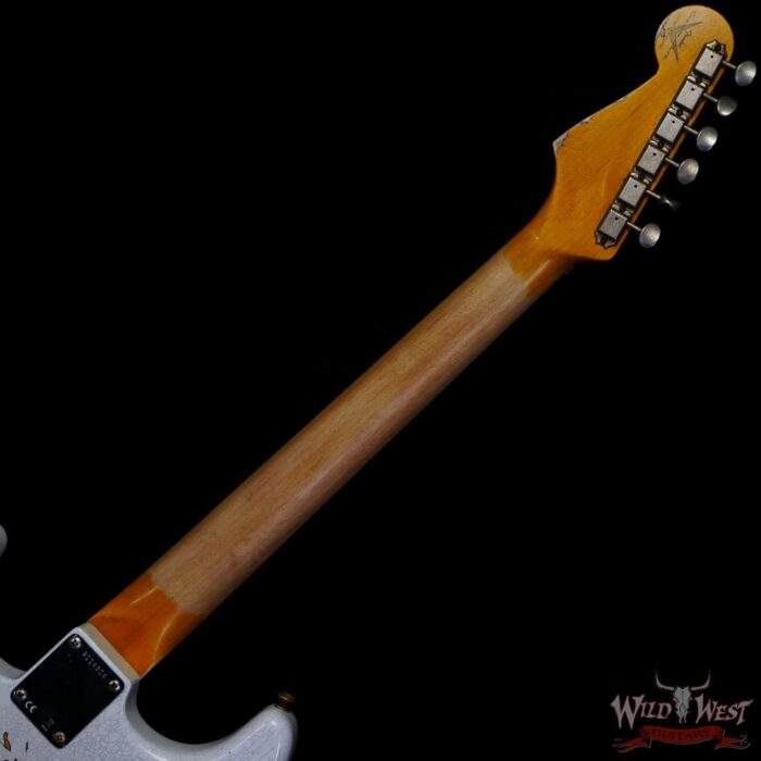 Fender Custom Shop Wild West White Lightning Stratocaster HSS Floyd Rose Maple Board 22 Frets Heavy Relic 2 Tone Sunburst - Image 5