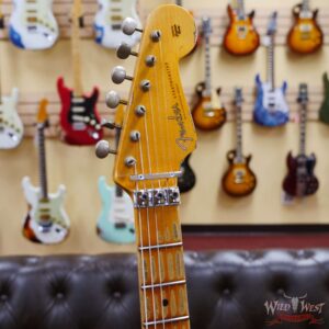 Fender Custom Shop Wild West White Lightning Stratocaster HSS Floyd Rose Maple Board 22 Frets Heavy Relic 2 Tone Sunburst - Image 7