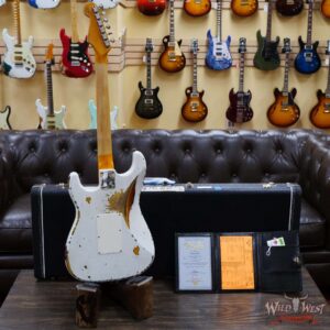 Fender Custom Shop Wild West White Lightning Stratocaster HSS Floyd Rose Maple Board 22 Frets Heavy Relic 2 Tone Sunburst - Image 10