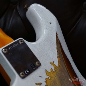 Fender Custom Shop Wild West White Lightning Stratocaster HSS Floyd Rose Maple Board 22 Frets Heavy Relic 2 Tone Sunburst - Image 13