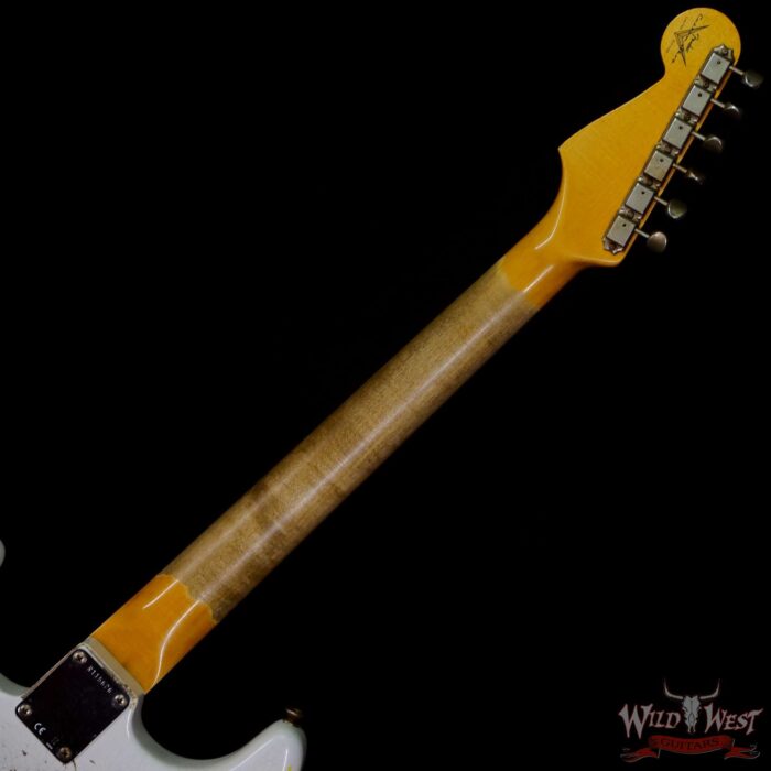 Fender Custom Shop Wild West White Lightning 2.0 Stratocaster HSS Rosewood Board 21 Frets Heavy Relic Graffiti Yellow - Image 5