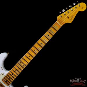 Fender Custom Shop Wild West White Lightning 2.0 Stratocaster HSS Maple Board 21 Frets Heavy Relic Graffiti Yellow - Image 4