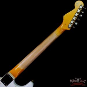 Fender Custom Shop Wild West White Lightning 2.0 Stratocaster HSS Maple Board 21 Frets Heavy Relic Graffiti Yellow - Image 5
