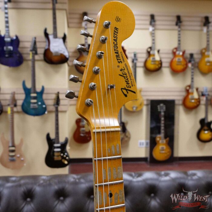 Fender Custom Shop Wild West White Lightning Stratocaster 2.0 Heavy Relic Maple Fingeboard Graffiti Yellow - Image 7