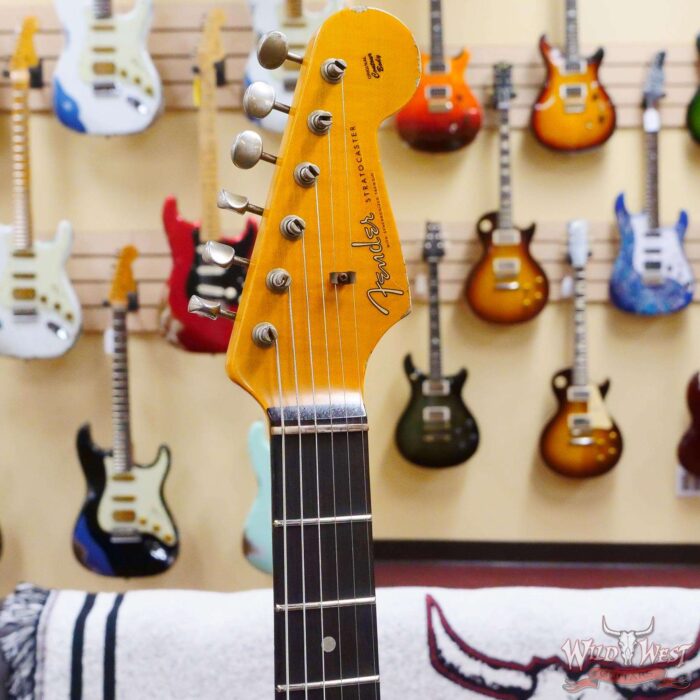 Fender Custom Shop Wild West White Lightning 2.0 Stratocaster HSS Rosewood Board 21 Frets Heavy Relic 3 Tone Sunburst - Image 7