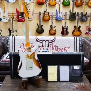 Fender Custom Shop Wild West White Lightning 2.0 Stratocaster HSS Rosewood Board 21 Frets Heavy Relic 3 Tone Sunburst - Image 10