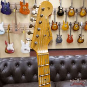 Fender Custom Shop Wild West White Lightning Stratocaster 2.0 Heavy Relic Maple Fingeboard 21 Frets British Racing Green - Image 7