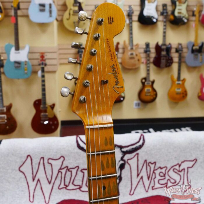 Fender Custom Shop Wild West Black Lightning 2.0 Stratocaster HSS Maple Board 22 Frets Heavy Relic Candy Apple Red - Image 7