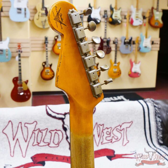 Fender Custom Shop Wild West White Lightning 2.0 Stratocaster HSS Rosewood Board 22 Frets Heavy Relic Fiesta Red - Image 10