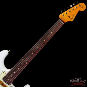 Fender Custom Shop Wild West White Lightning 2.0 Stratocaster HSS Rosewood Board 22 Frets Heavy Relic Black - Image 4