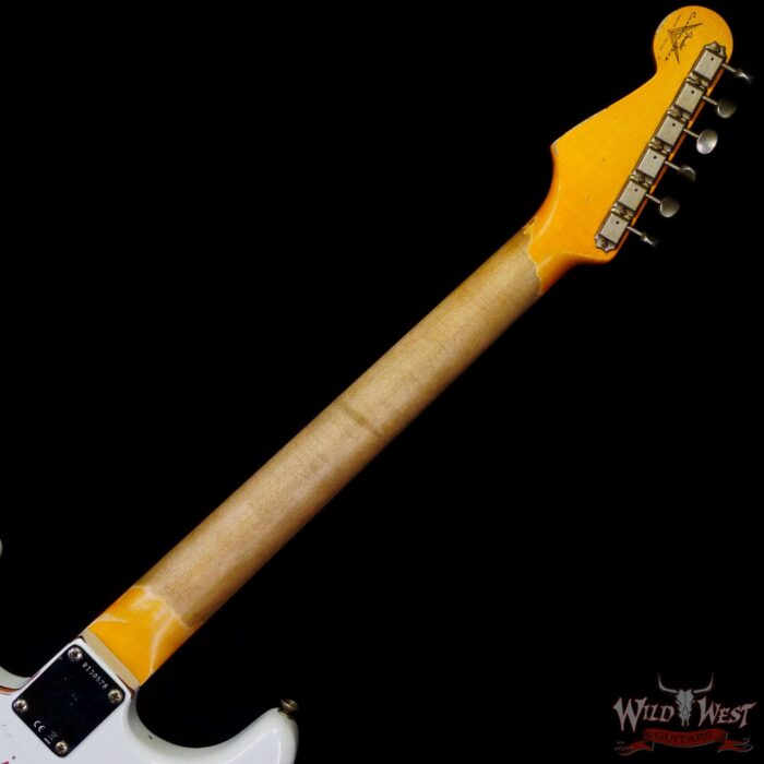 Fender Custom Shop Wild West White Lightning 2.0 Stratocaster HSS Rosewood Board 21 Frets Heavy Relic Pink Paisley - Image 5