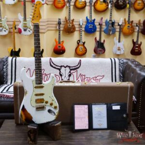 Fender Custom Shop Wild West White Lightning 2.0 Stratocaster HSS Rosewood Board 21 Frets Heavy Relic 3 Tone Sunburst - Image 6