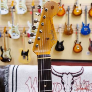 Fender Custom Shop Wild West White Lightning 2.0 Stratocaster HSS Rosewood Board 21 Frets Heavy Relic Pink Paisley - Image 7