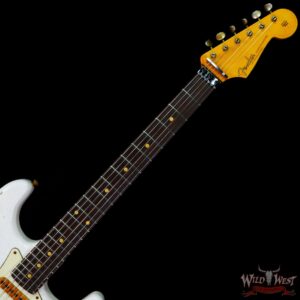 Fender Custom Shop Wild West White Lightning Stratocaster HSS Floyd Rose Rosewood Board 22 Frets Heavy Relic Black - Image 4