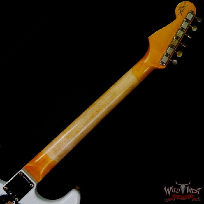Fender Custom Shop Wild West White Lightning Stratocaster HSS Floyd Rose Rosewood Board 22 Frets Heavy Relic Black - Image 5