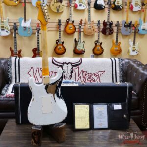 Fender Custom Shop Wild West White Lightning Stratocaster HSS Floyd Rose Rosewood Board 22 Frets Heavy Relic Black - Image 9