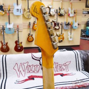 Fender Custom Shop Wild West White Lightning Stratocaster HSS Floyd Rose Rosewood Board 22 Frets Heavy Relic Black - Image 10