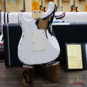 Fender Custom Shop Wild West White Lightning Stratocaster HSS Floyd Rose Rosewood Board 22 Frets Heavy Relic Black - Image 11