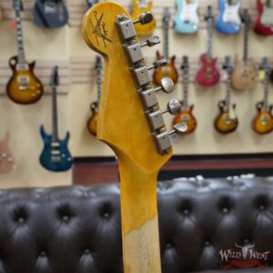 Fender Custom Shop Wild West White Lightning Stratocaster HSS Floyd Rose Rosewood Board 21 Frets Heavy Relic Fiesta Red - Image 11
