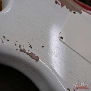 Fender Custom Shop Wild West White Lightning Stratocaster HSS Floyd Rose Rosewood Board 21 Frets Heavy Relic Fiesta Red - Image 13