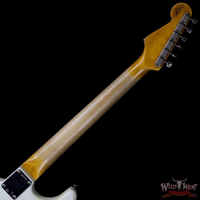 Fender Custom Shop White Lightning Stratocaster HSS Floyd Rose Heavy Relic Maple Neck 22 Frets Blue Flower - Image 5