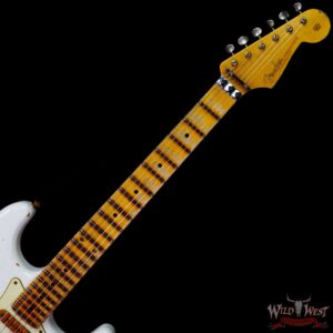 Fender Custom Shop Wild West White Lightning Stratocaster HSS Floyd Rose Maple Board 22 Frets Heavy Relic Graffiti Yellow - Image 4