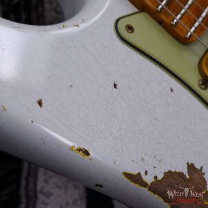 Fender Custom Shop Wild West White Lightning Stratocaster HSS Floyd Rose Maple Board 22 Frets Heavy Relic Graffiti Yellow - Image 9
