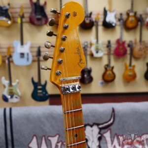 Fender Custom Shop Wild West White Lightning Stratocaster HSS Floyd Rose Maple Board 22 Frets Heavy Relic Lake Placid Blue - Image 7