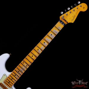 Fender Custom Shop Wild West White Lightning Stratocaster HSS Floyd Rose Maple Board 22 Frets Heavy Relic Lake Placid Blue - Image 4