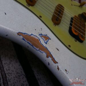 Fender Custom Shop Wild West White Lightning Stratocaster HSS Floyd Rose Maple Board 22 Frets Heavy Relic Lake Placid Blue - Image 9