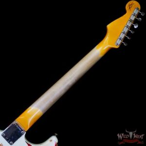 Fender Custom Shop Wild West White Lightning Stratocaster HSS Floyd Rose Rosewood Board 22 Frets Heavy Relic Candy Apple Red - Image 5