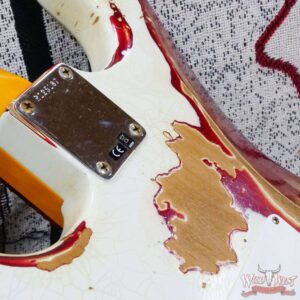 Fender Custom Shop Wild West White Lightning Stratocaster HSS Floyd Rose Rosewood Board 22 Frets Heavy Relic Candy Apple Red - Image 13
