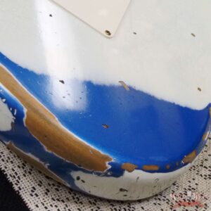 Fender Custom Shop Wild West White Lightning Stratocaster HSS Floyd Rose Rosewood Board 22 Frets Heavy Relic Lake Placid Blue - Image 13