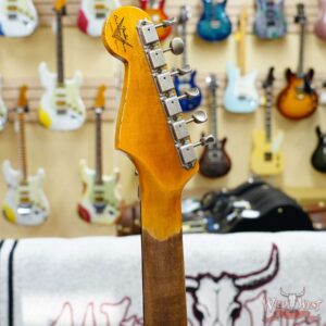 Fender Custom Shop Wild West White Lightning Stratocaster HSS Floyd Rose Rosewood Board 22 Frets Heavy Relic British Racing Green 8.20 LBS - Image 11