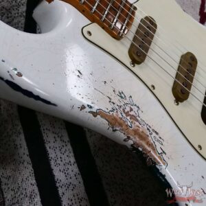 Fender Custom Shop Wild West White Lightning Stratocaster HSS Floyd Rose Maple Board 22 Frets Heavy Relic British Racing Green 8.00 LBS - Image 9
