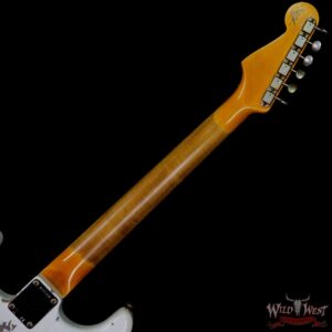 Fender Custom Shop Wild West White Lightning Stratocaster Floyd Rose Maple Board 21 Frets Heavy Relic Lake Placid Blue - Image 5
