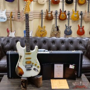 Fender Custom Shop Wild West White Lightning Stratocaster Floyd Rose Rosewood Board 21 Frets Heavy Relic 3 Tone Sunburst - Image 6
