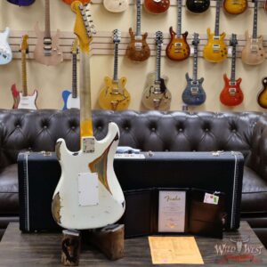 Fender Custom Shop Wild West White Lightning Stratocaster Floyd Rose Rosewood Board 21 Frets Heavy Relic 3 Tone Sunburst - Image 10