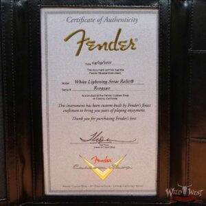 Fender Custom Shop Wild West White Lightning Stratocaster Floyd Rose Rosewood Board 21 Frets Heavy Relic 3 Tone Sunburst - Image 13