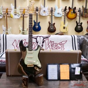 Fender Custom Shop Wild West Guitars 25th Anniversary 1960 Stratocaster Madagascar Rosewood Fretboard Heavy Relic Black 7.80 LBS - Image 6