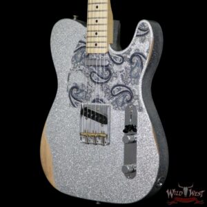 Fender Brad Paisley Road Worn Telecaster Maple Fretboard Silver Sparkle 6.2 Pounds - Image 2