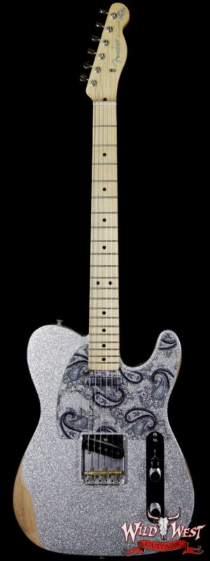 Fender Brad Paisley Road Worn Telecaster Maple Fretboard Silver Sparkle 6.2 Pounds