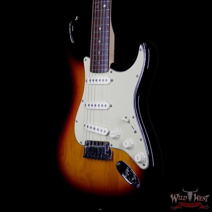 2005 Fender American Stratocaster Deluxe Rosewood Fingerboard with S-1 Switch 3 Tone Sunburst - Image 2