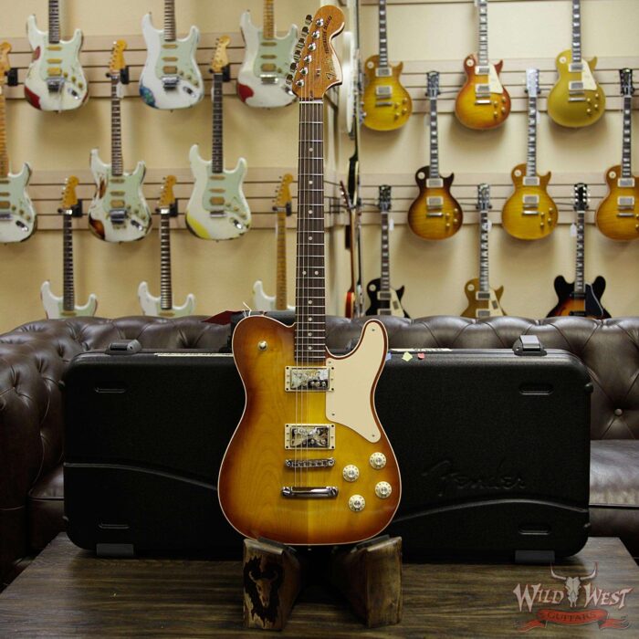Fender Limited Edition Parallel Universe Troublemaker Tele Deluxe with Rosewood Fingerboard Ice Tea Burst - Image 12