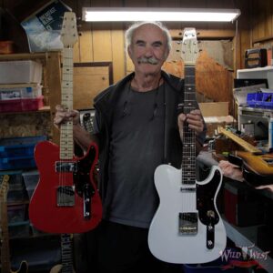 Fred Stuart Wild West 20th Anniversary Diamond Back Snake Head Guitar Maple Neck Olympic White #09 - Image 15